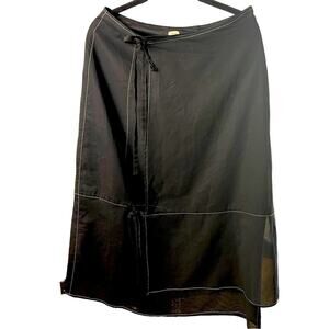 Din Clothing Black Shear Overlay Skirt, Minimalist, Career, Goth, Capsule, 8